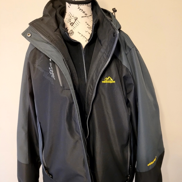 MEN'S OUTERWEAR W/REMOVABLE FLEECE JACKET!! - Picture 5 of 13